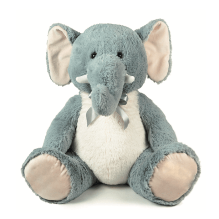 Peluche elefante seduto con imbottitura riciclata