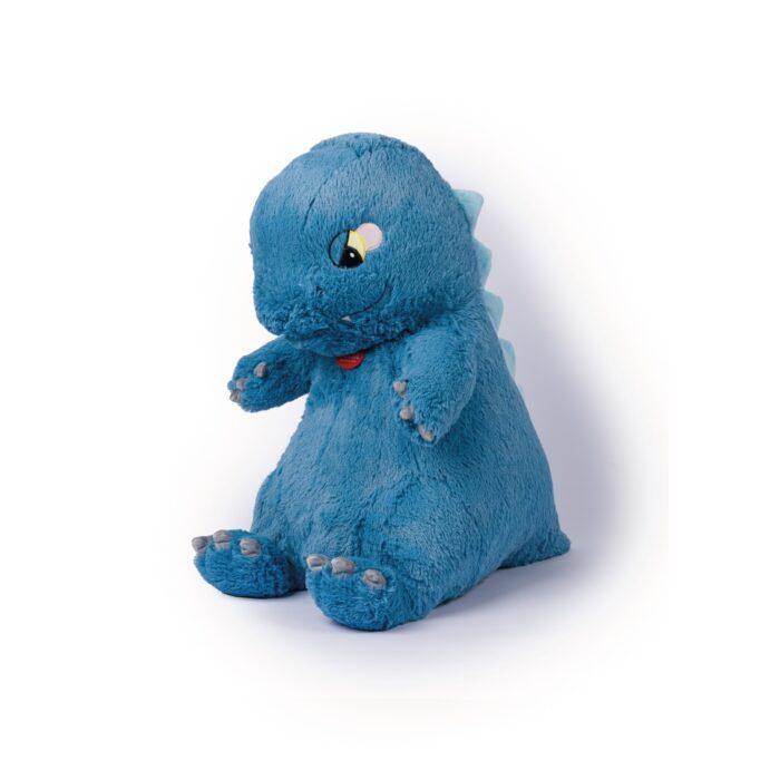 Peluche dinosauro blu seduto