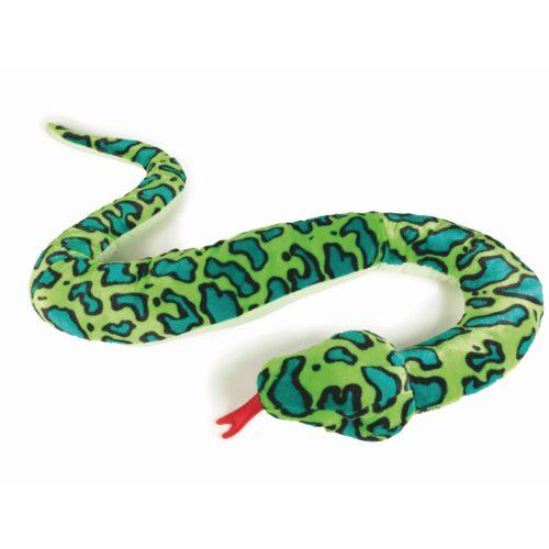 Peluche serpente verde con imbottitura riciclata