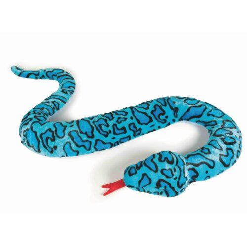 Peluche serpente blu con imbottitura riciclata
