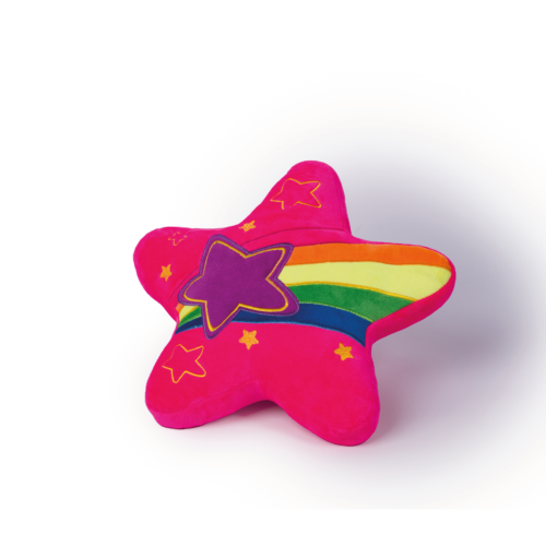 cuscino a forma di stella marina colorato arcobaleno